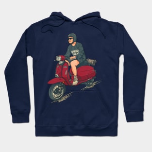 A Boy On His Scooter Hoodie